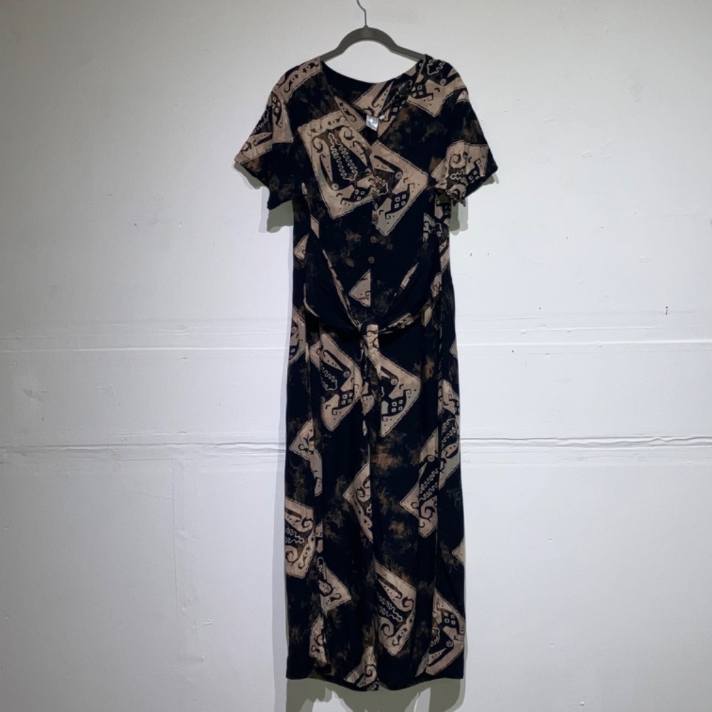 Vintage Black and cream super wide leg jumpsuit - Picture 13 of 13